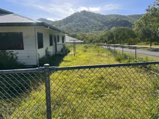 Fence line before attending the site